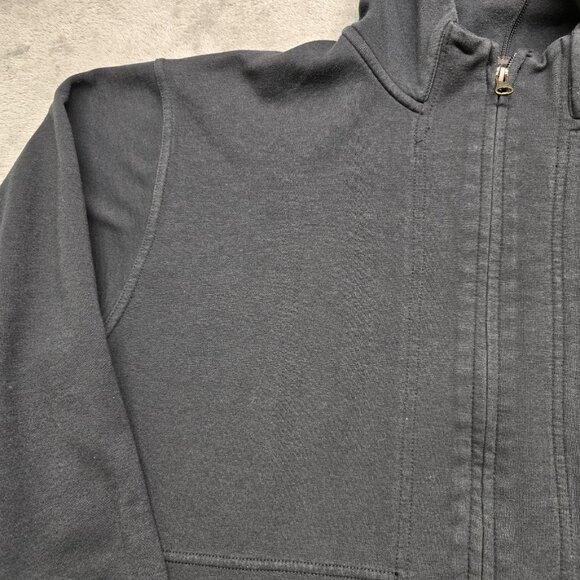 Nike Yoga Dri-Fit Hooded Sweatshirt Womens L Black Full-Zip Fleece Training - Picture 3 of 14